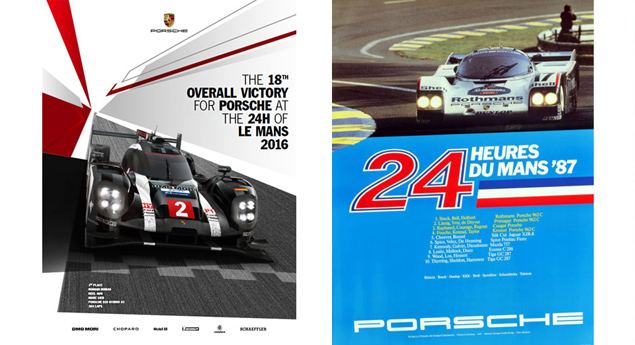 Os posters da Porsche em Le Mans