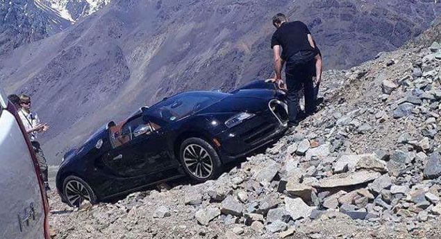 Bugatti Veyron Vitesse despista-se na Cordilheira dos Andes