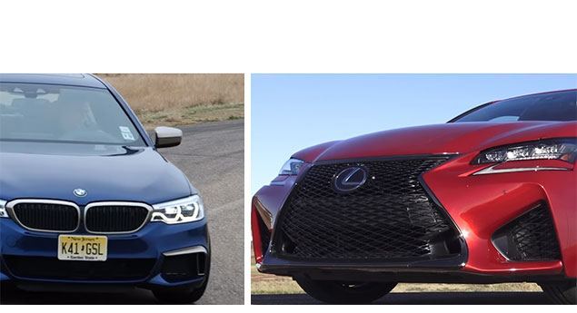 BMW M550i xDrive e Lexus GS F em duelo