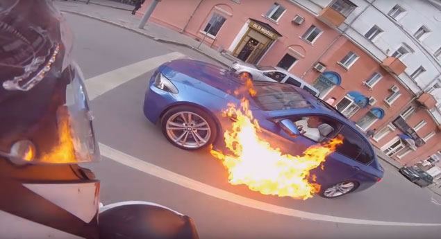 BMW M5 F10 incendeia-se espontaneamente (com vídeo)