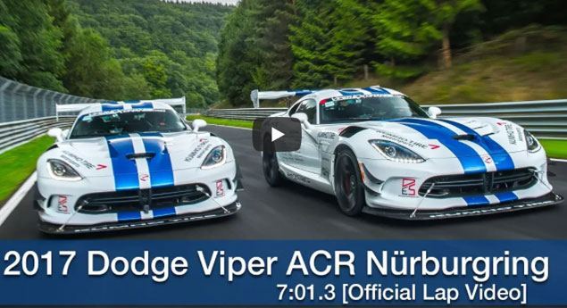 Dodge Viper ACR supera-se no Nordschleife