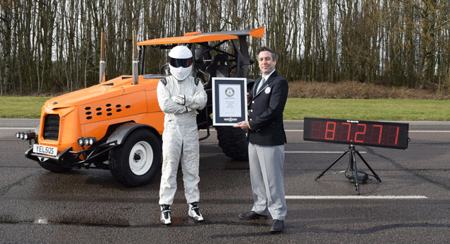 'The Stig' estabelece recorde... em trator