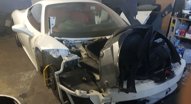 Ferrari 458 Italia roubado e desmantelado para peças