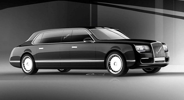 Avança a limousine presidencial de Putin