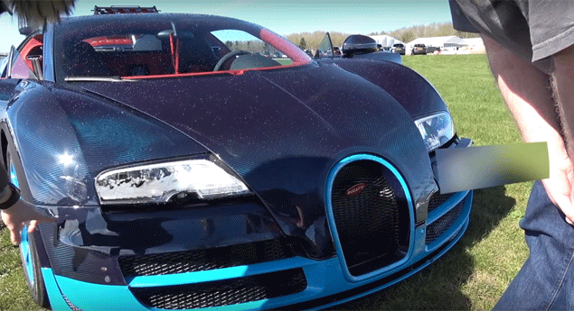 O estranho acidente de um Bugatti Veyron