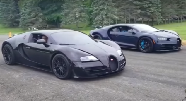 Bugatti em disputa: Chiron enfrenta Veyron SS