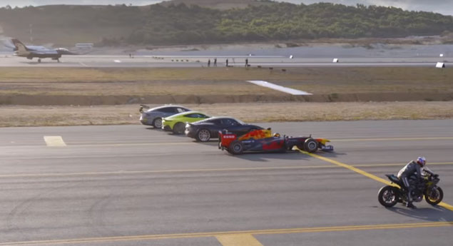 Confronto Supremo: Tesla enfrenta superdesportivos, mota, Formula 1... e até um avião a jacto