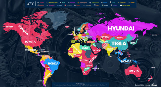 Estas são as marcas automóveis mais googladas no mundo...