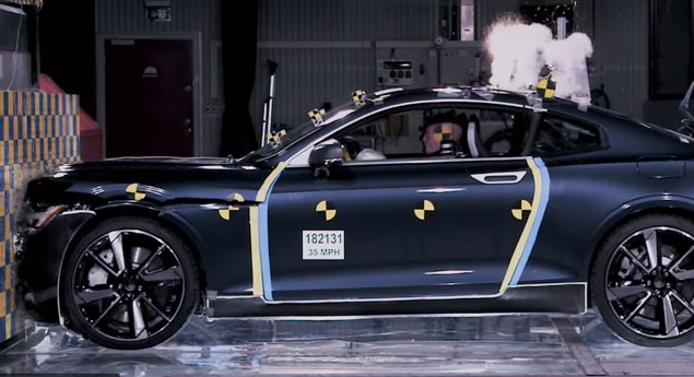 Foguetes num crash-test? Porque faz a Polestar isto?