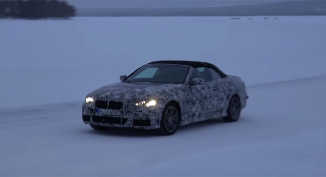 Protótipo do Série 4 Cabrio apanhado na neve (vídeo)