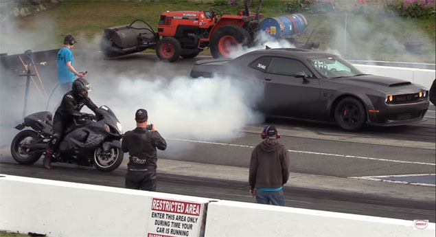 Dodge Demon vs Suzuki Hayabusa (com vídeo)