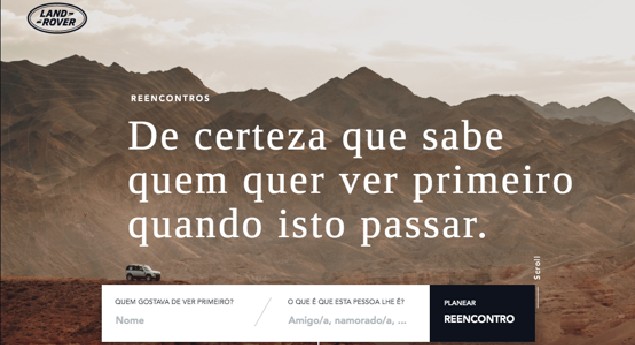 Passado o isolamento. Land Rover quer promover reencontros