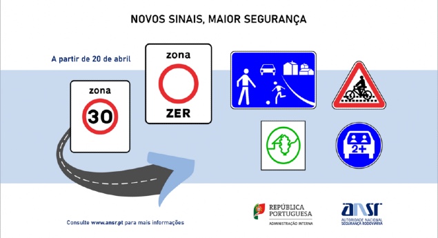 Novos sinais de trânsito entram em vigor na próxima segunda-feira