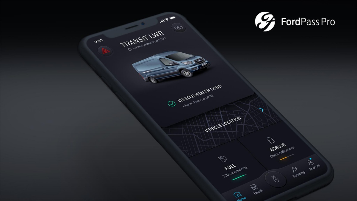 Aplicação para smartphone FordPass Pro