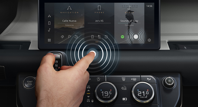 Jaguar Land Rover desenvolve "touchscreen" sem contacto