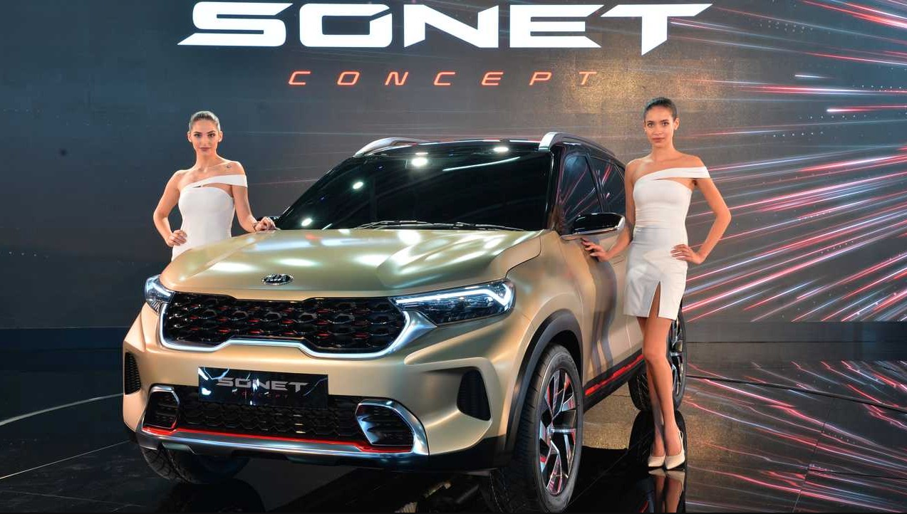 O Kia Sonet Concept apresentado no último Salão Automóvel de Nova Deli