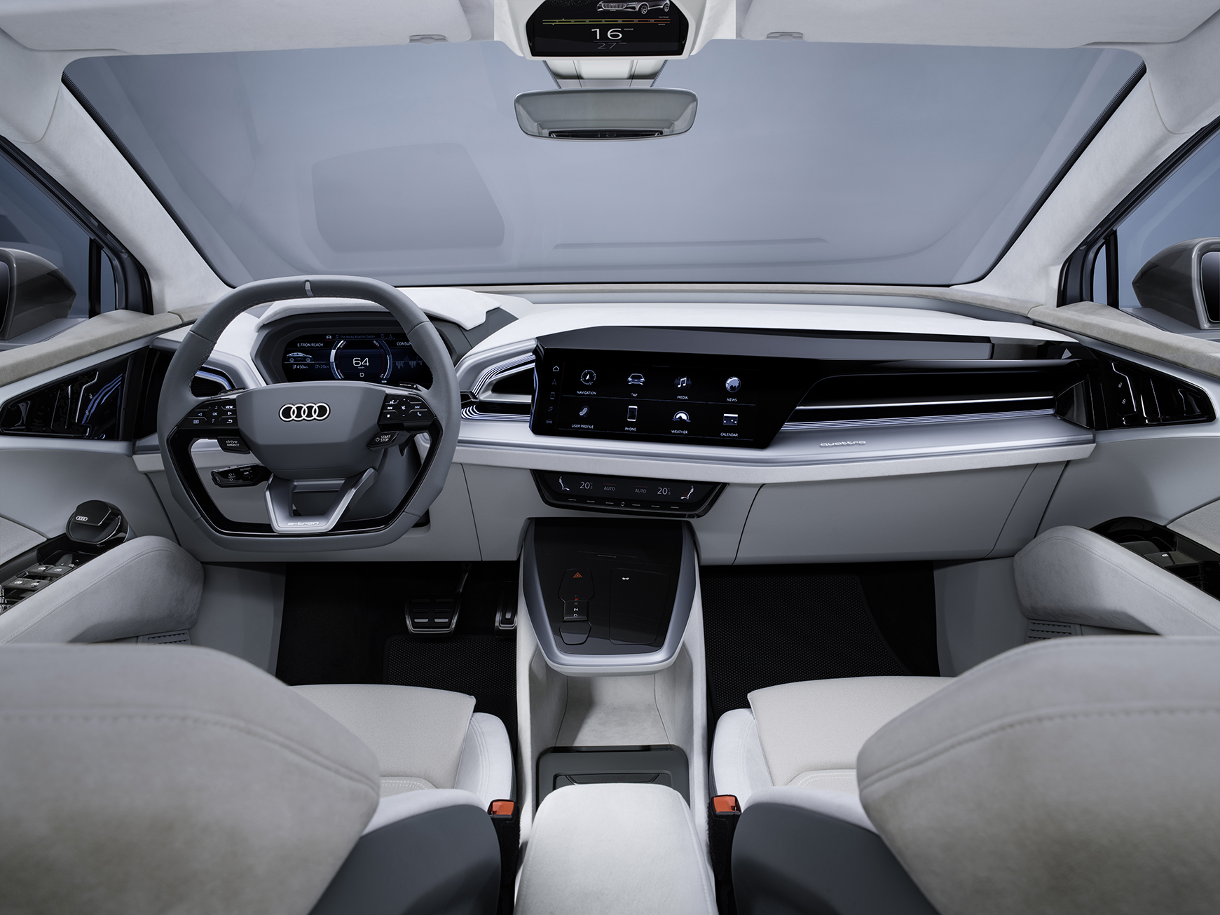 Interior do Audi Q4 Sportback e-tron concept