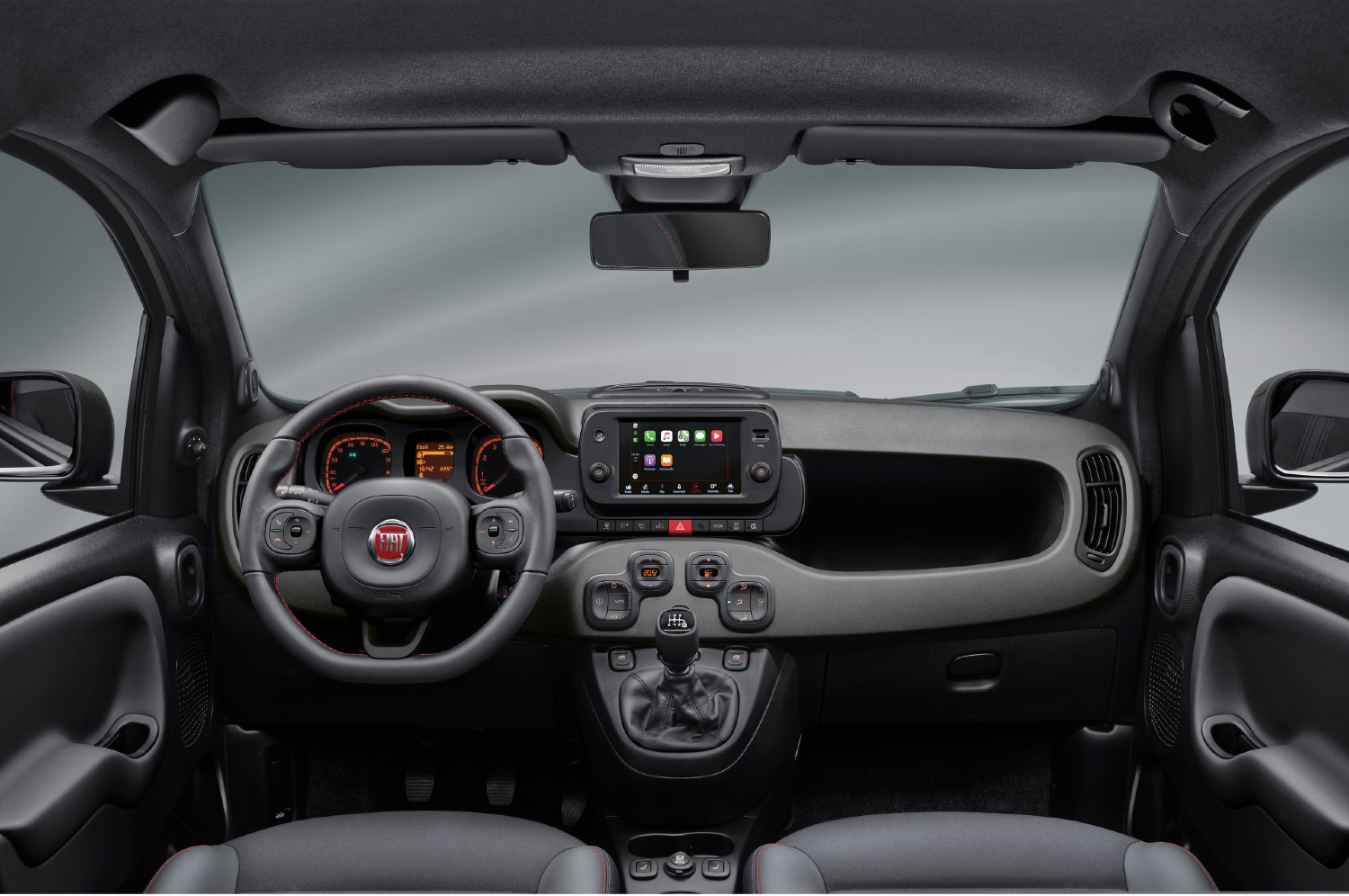 O interior (renovado) do Fiat Panda Sport