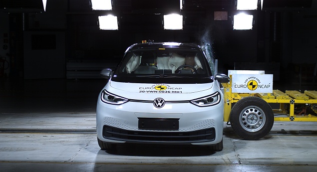 Volkswagen ID 3 alcança pontuação máxima nos testes Euro NCAP