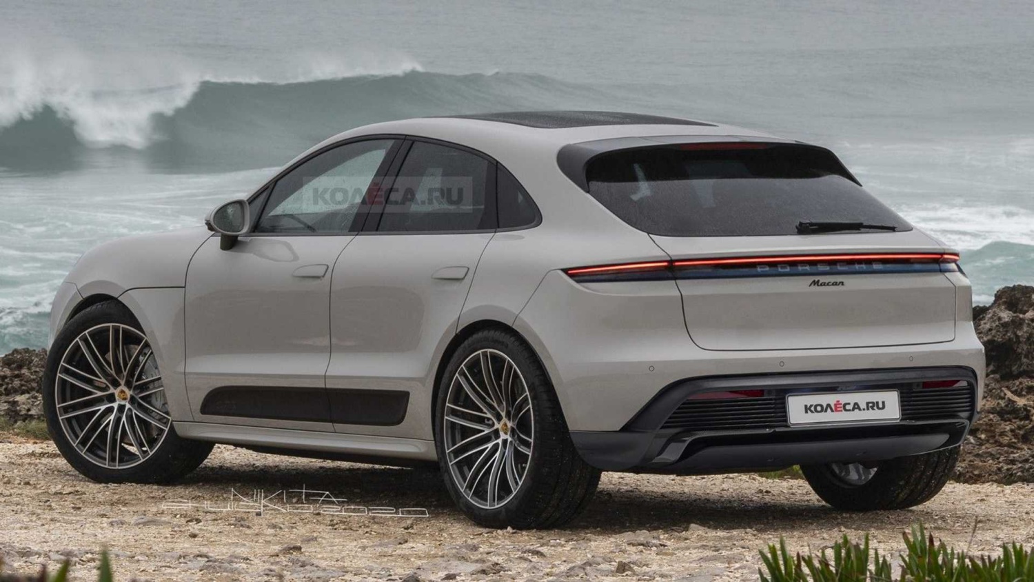 Um dos renderings já surgidos daquele que será o futuro Porsche Macan EV