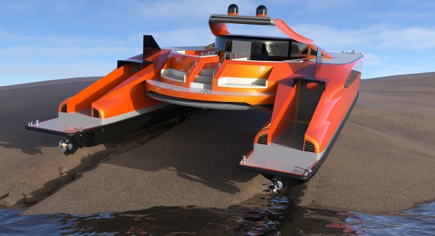 Lazzarini Pagurus Concept. O iate de luxo que lhe deixa o carro em terra!