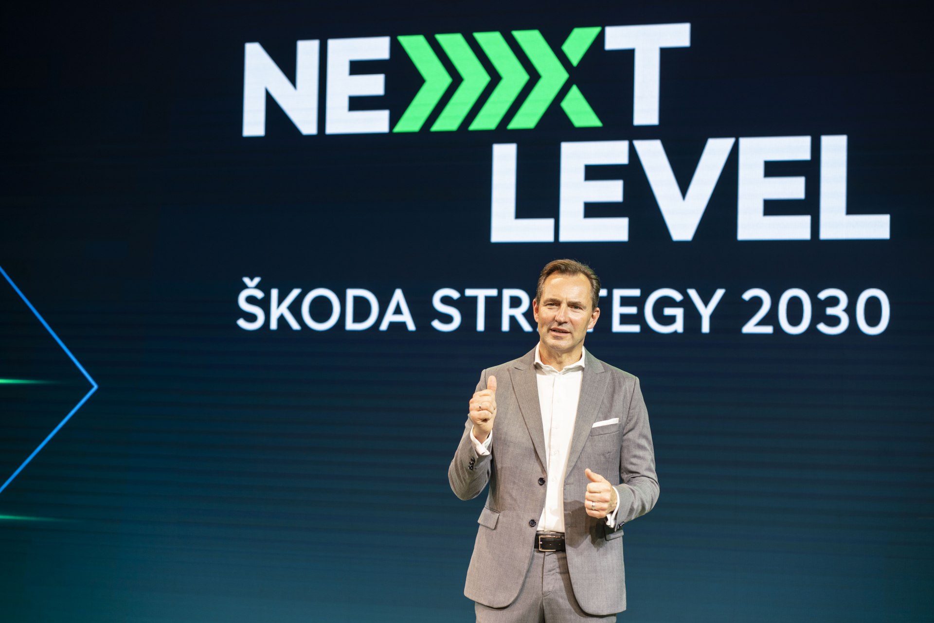 Thomas Schäfer durante a apresentação do plano Next Level Skoda