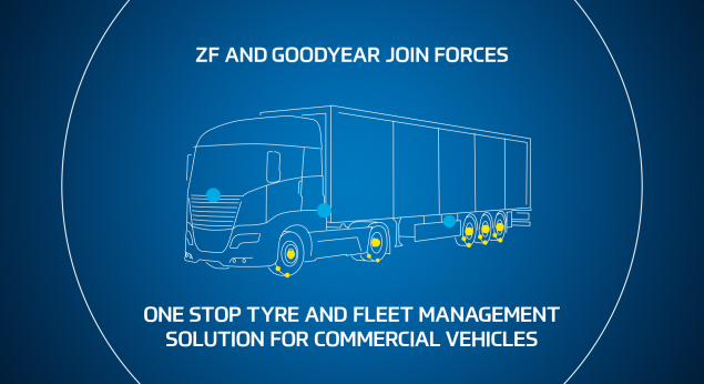 ZF e Goodyear criam solução integrada de gestão de frotas e pneus