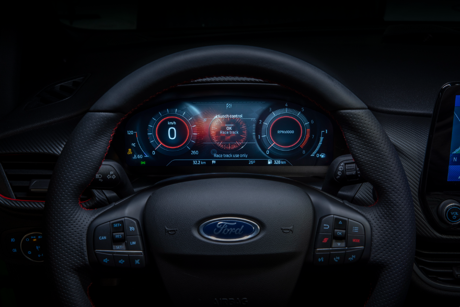 O novo painel de instrumentos 100% digital de 12,3" do Ford Fiesta