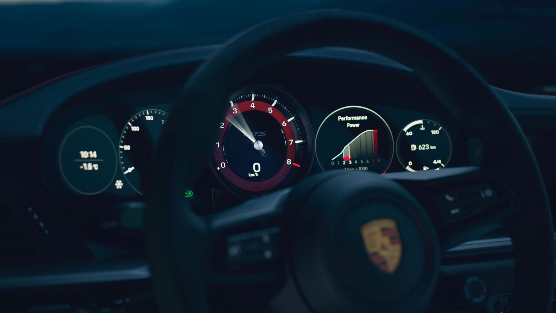 Painel de instrumentos do Porsche 911 GTS