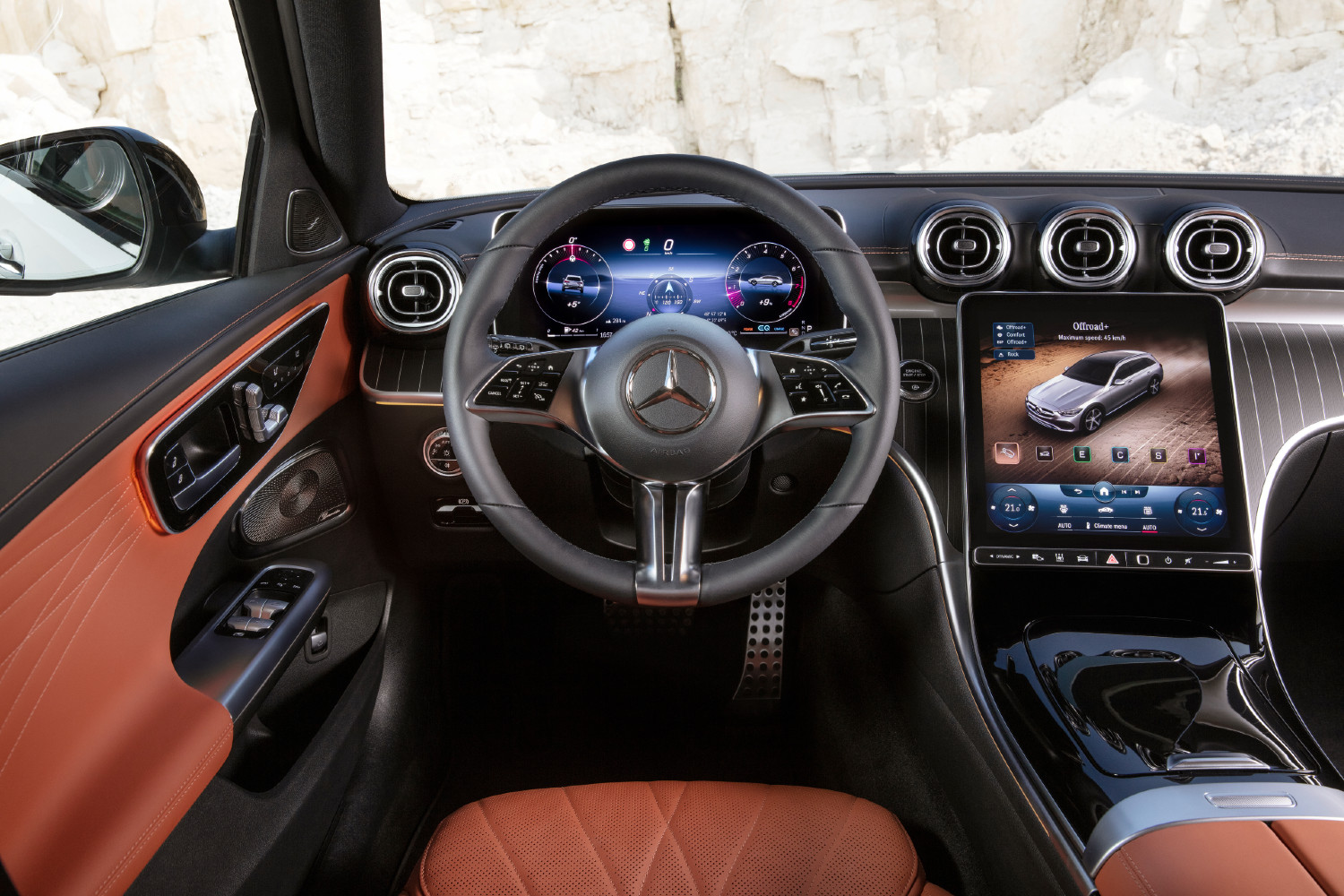 O interior da Mercedes-Benz Classe C All-Terrain