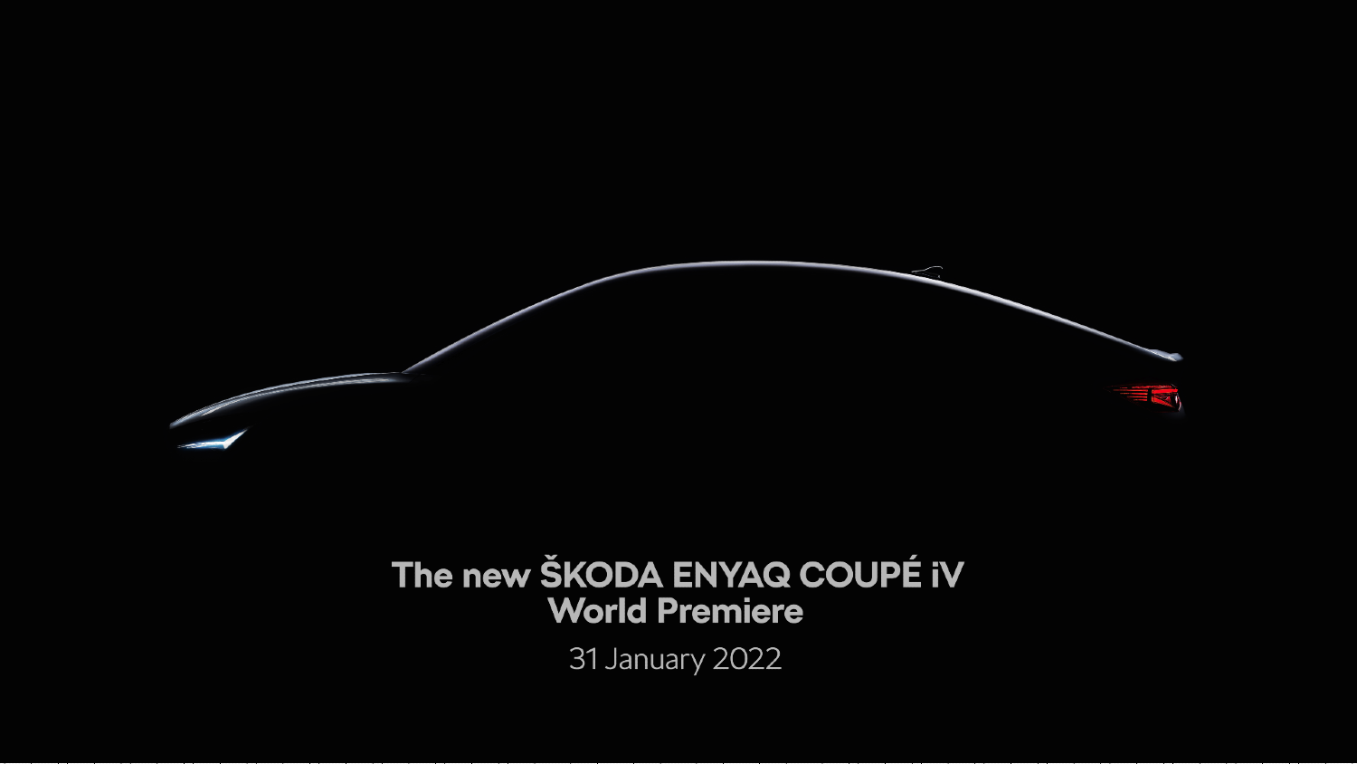 O teaser que anuncia a data de apresentação mundial do Skoda Enyaq Coupé iV