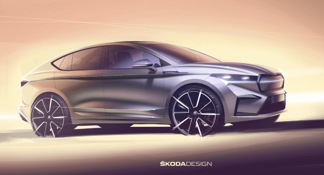 À espera da apresentação. Skoda divulga esboços do futuro Enyaq Coupé