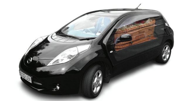 Nissan Leaf torna-se carro funerário