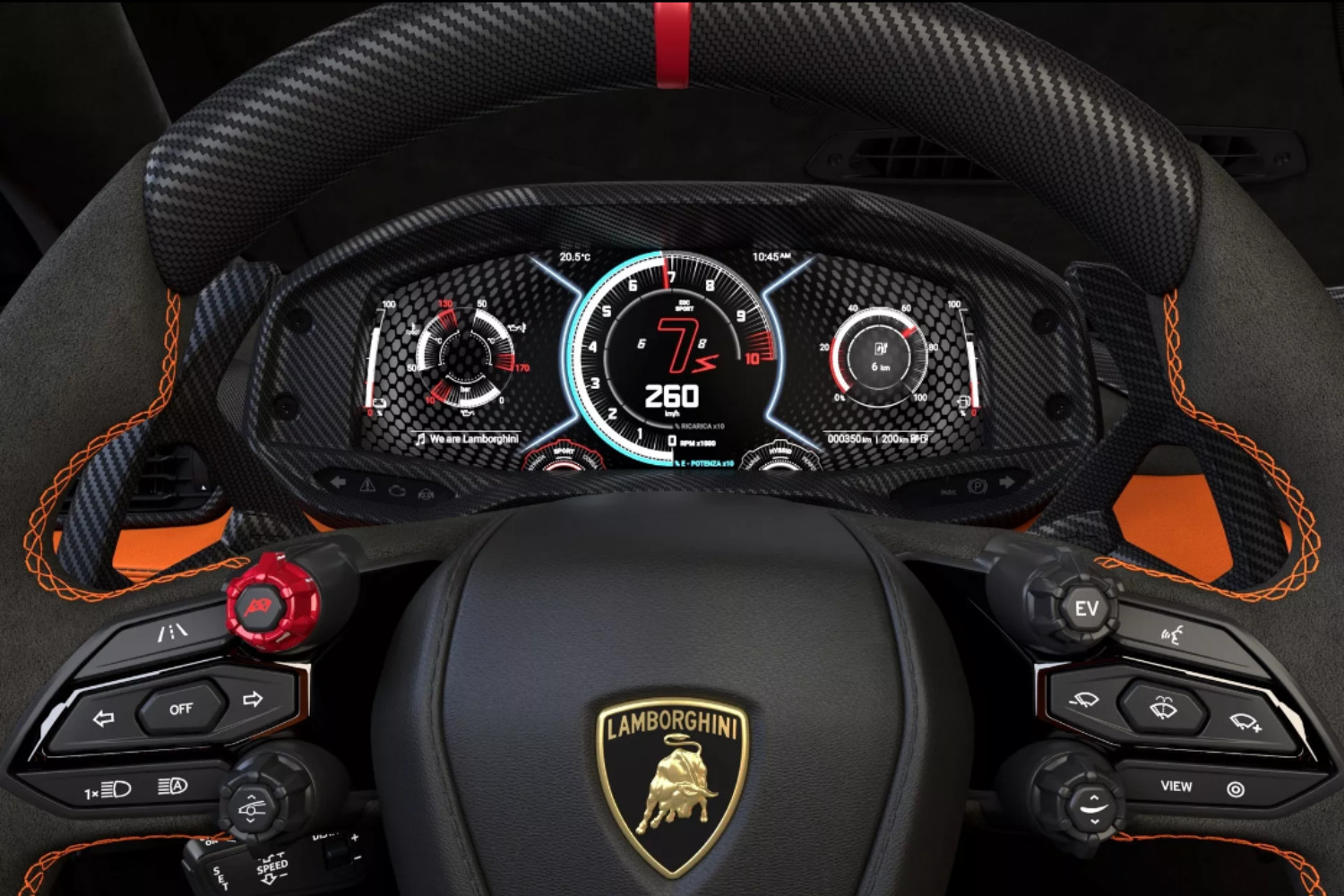 Eis a primeira imagem do cockpit do Lamborghini LB744